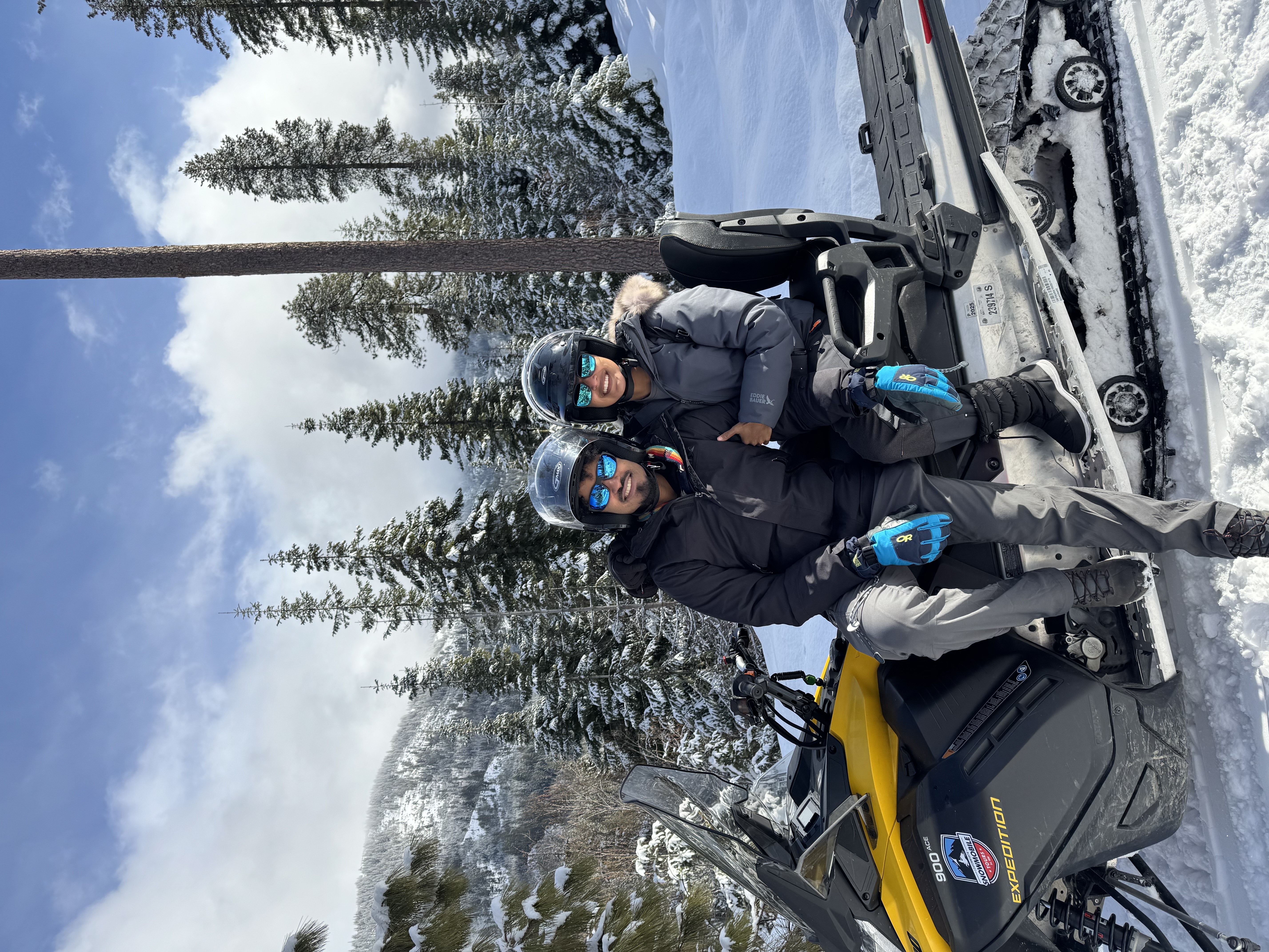 Henok and Elshu snowmobiling